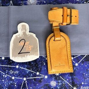 💛💛 AUTHENTIC Louis Vuitton Leather Luggage Tag 💛💛